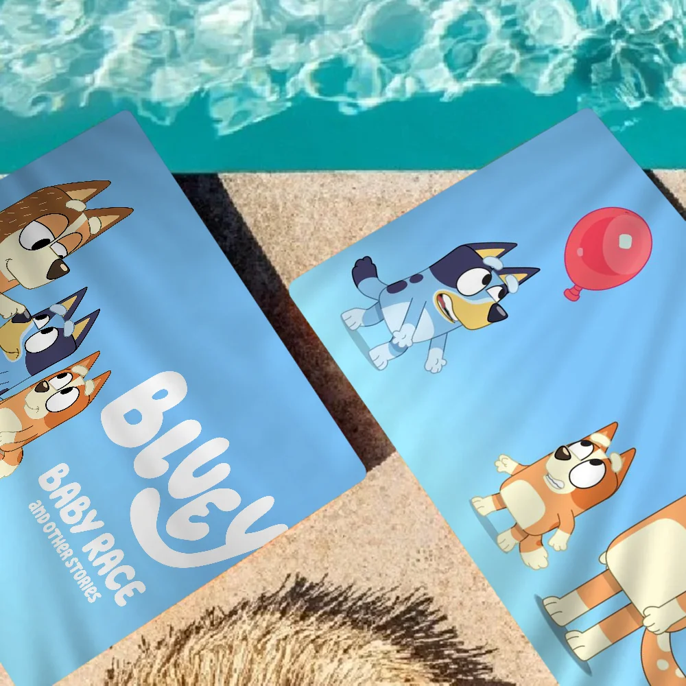 Cartoon B-Blueys Big Microfiber Beach Towels Quick Dry Towel Sand Beach Towels Pool Towel for Travel Swim Pool Yoga 4