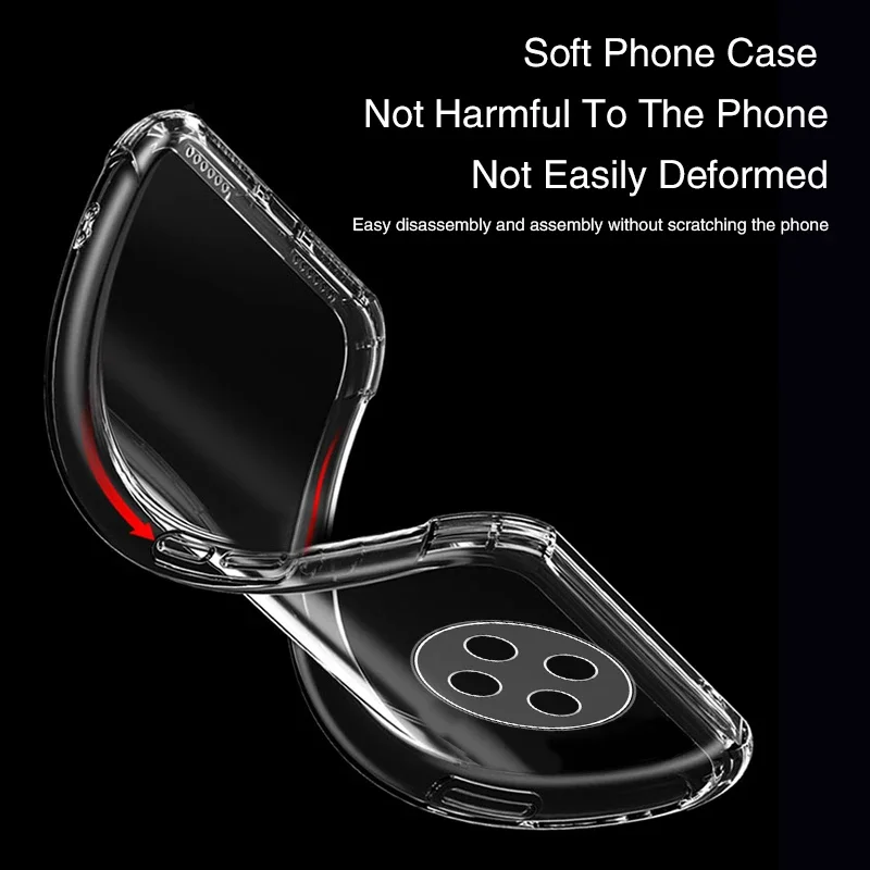 Shockproof Silicone TPU Transparent Phone Case - High Quality Soft Cover