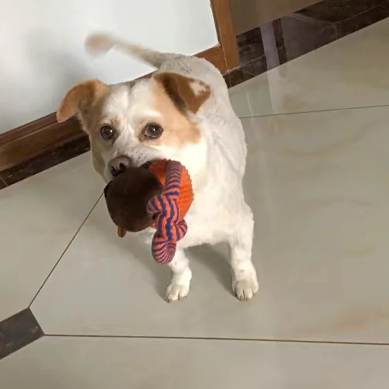 Bite Resistant Dog Chew Toy Plush Stuffed Pet Squeak - PeticaDeals