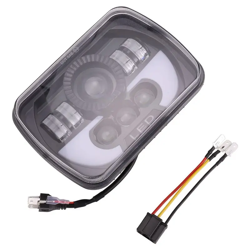 AU16-300W 5X7 LED 헤드라이트, 지프 랭글러 YJ 체로키 XJ용 하이/로우 LED 헤드라이트가 있는 LED 밀폐형 헤드라이트 램프
