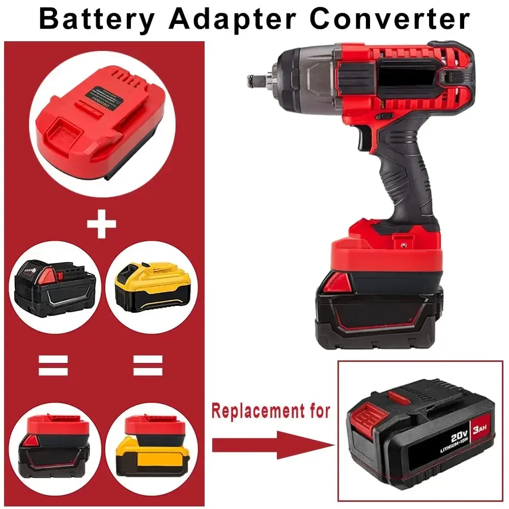 Dewalt 20V To Bauer 20V Battery Adapter Converter - Lets You Use Dewalt Batteries On Bauer Tools (No Battery Included)