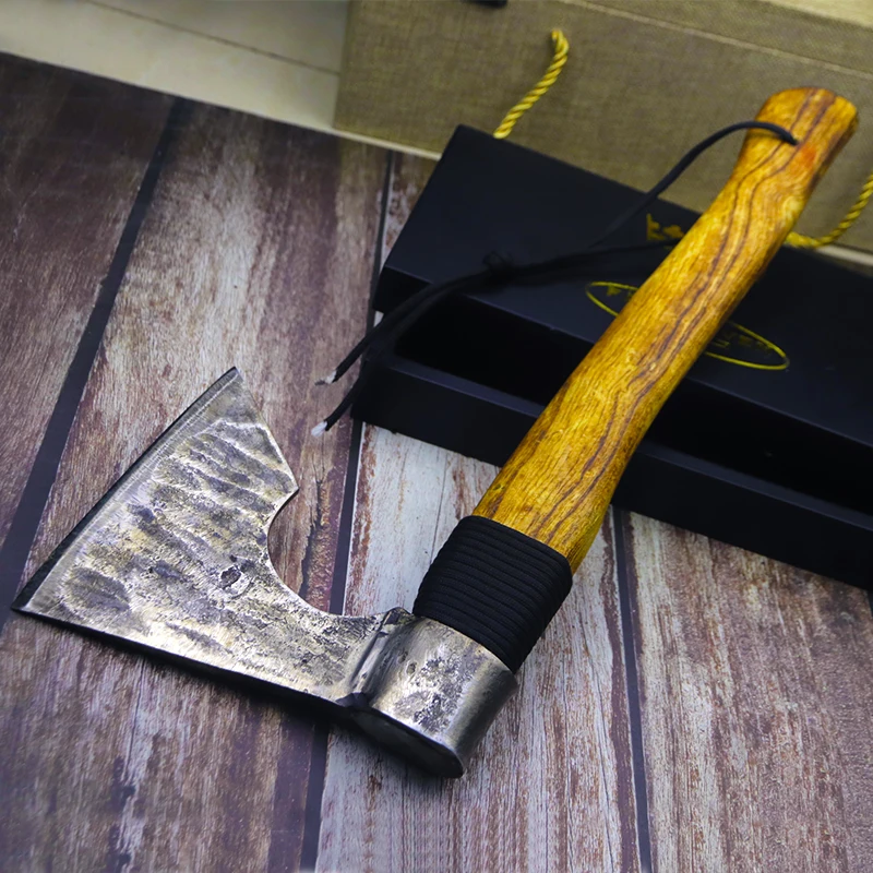 Fine old craft hand axe forging carbon steel outdoor camping defense mountain axe Viking axe jungle axe farm tools axe 3