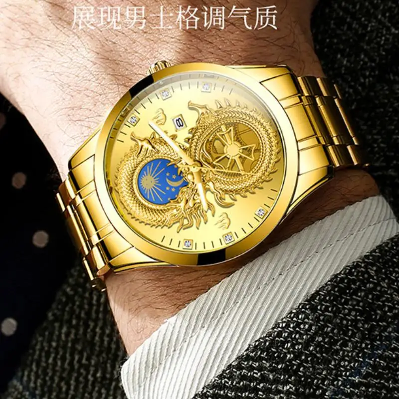 Top Brand Luxury Stainless Steel Waterproof Wristwatch Mens New Fashion Mens Watches Sports Quartz Watches Date