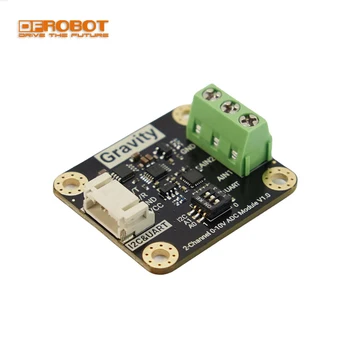 Sensore di gravità industriale DFRobot da 0 a 10 V Modulo ADC ad alta precisione a doppio canale a 15 bit I2C UART per Arduino Raspberry Pi ESP32