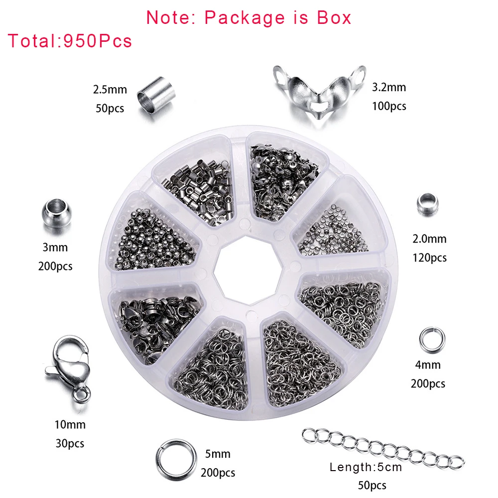 Environ 1591Pcs Accessoires De Fabrication De Bijoux, 12 Modèles Perles À Sertir En Laiton Doré