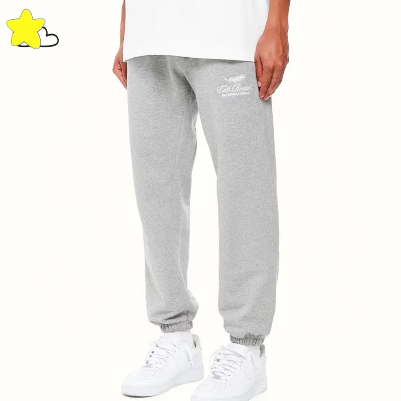 

Casual Gray Classic Logo Embroidery Cole Buxton Sweatpants Men Women Best Quality Loose Jogger Drawstring CB Pants Inside Tags