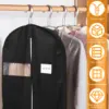 49 Inch Garment Bag for Travel Heavy Duty Hanging Suit Bags with 4 Clear Pockets Foldable Suit Cover Bag Coat Protector for 2