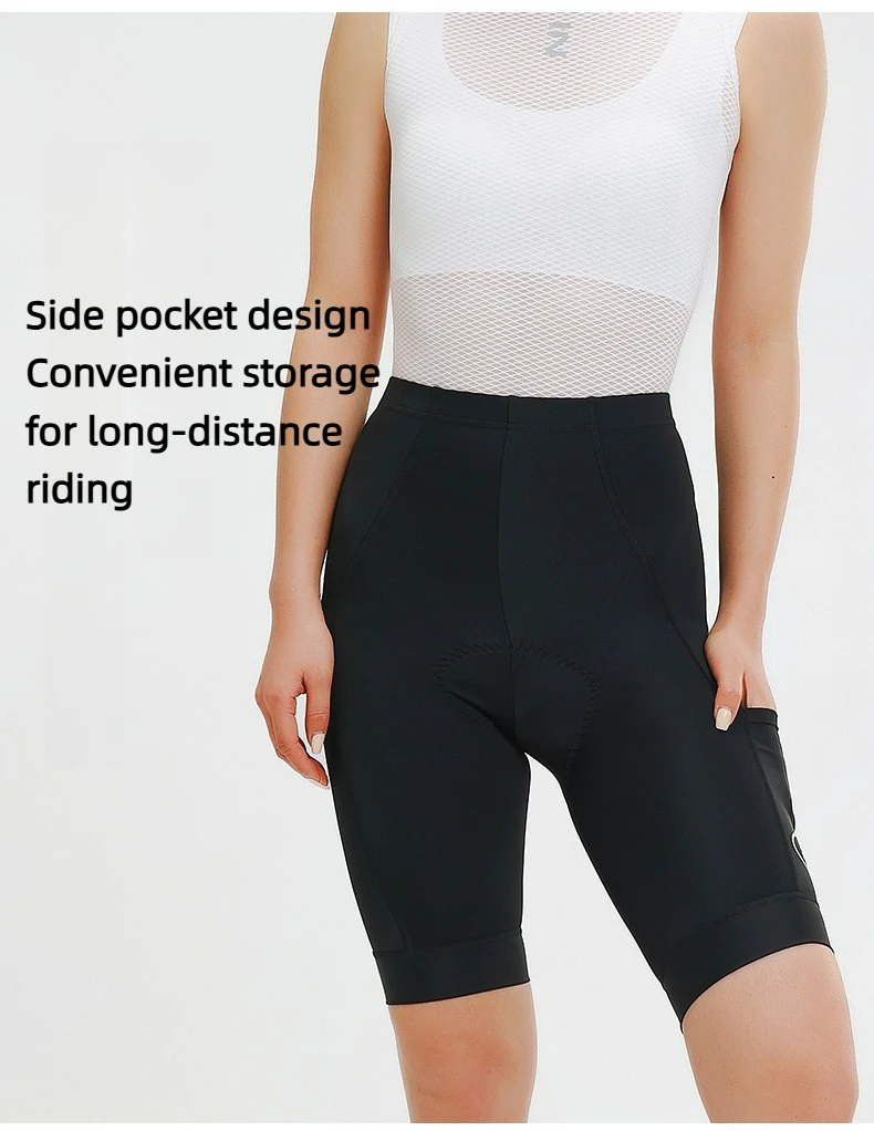 Description Picture 5 of itemINBIKE Women's High Waist Cycling Shorts Padded Biking Pants With Pockets For Comfort Bicycle Tights For Biking Outdoor Sports