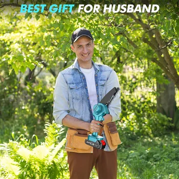 Seesii Handheld Electric Power Chain Saw 6-inch Mini Chainsaw Cordless Tools for Garden Tree Trimming Wood Cutting Best Gifts 2