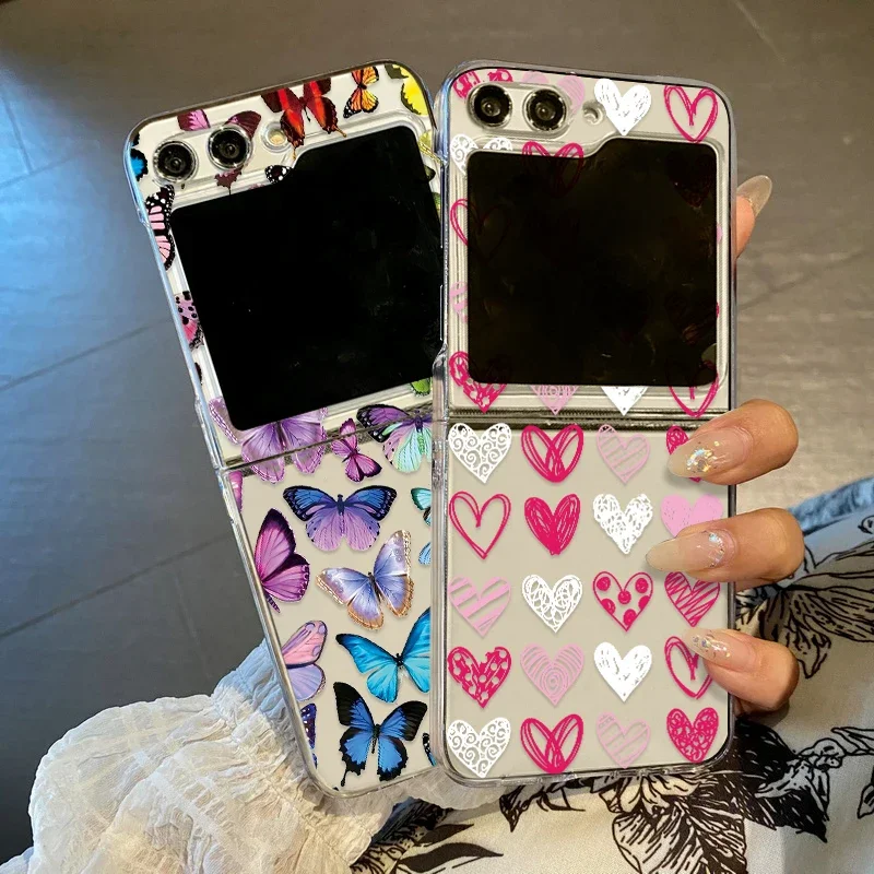 Cute Colorful Love Butterfly Folding Phone Case - Stylish & Durable Cover