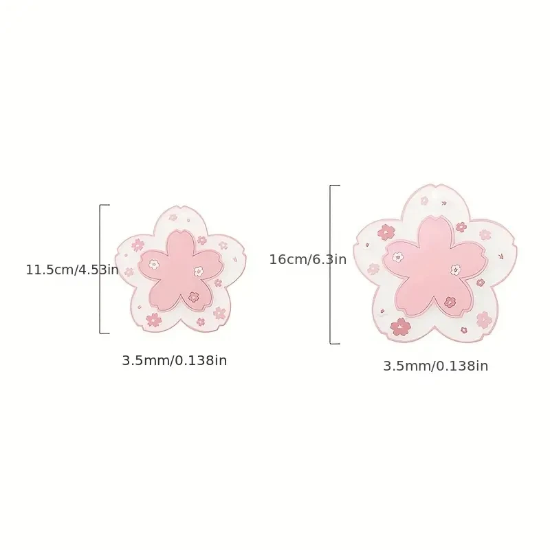 Table Mat Cherry Blossom Heat Insulation Pad Dining Table Mat Anti-skid Cup Pads Non-slip Coaster Kitchen Accessories Coasters