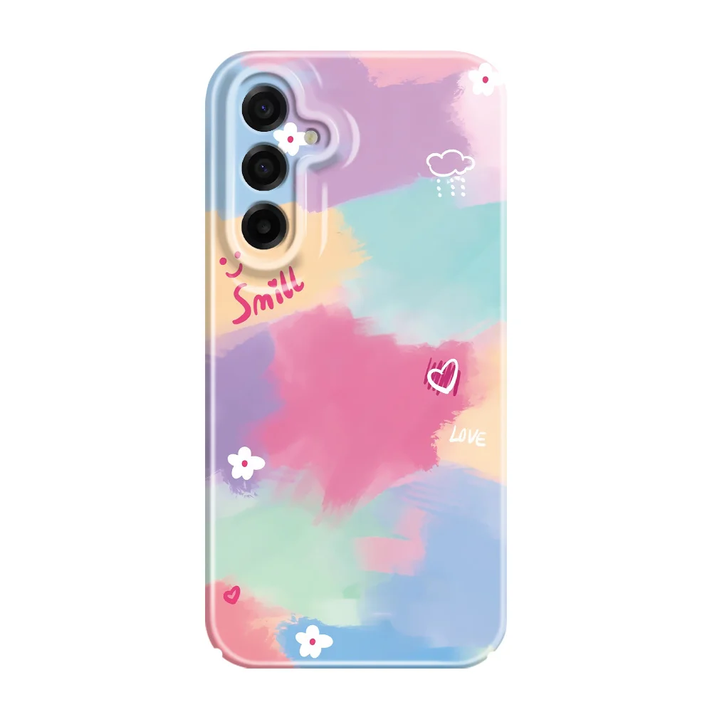 Rainbow Flower Design Phone Case - Vibrant Protective Hard Cover