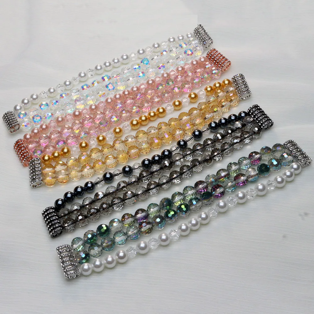 Elegant Beaded Bracelet for Smartwatch - Luxury Jewelry Band for Women