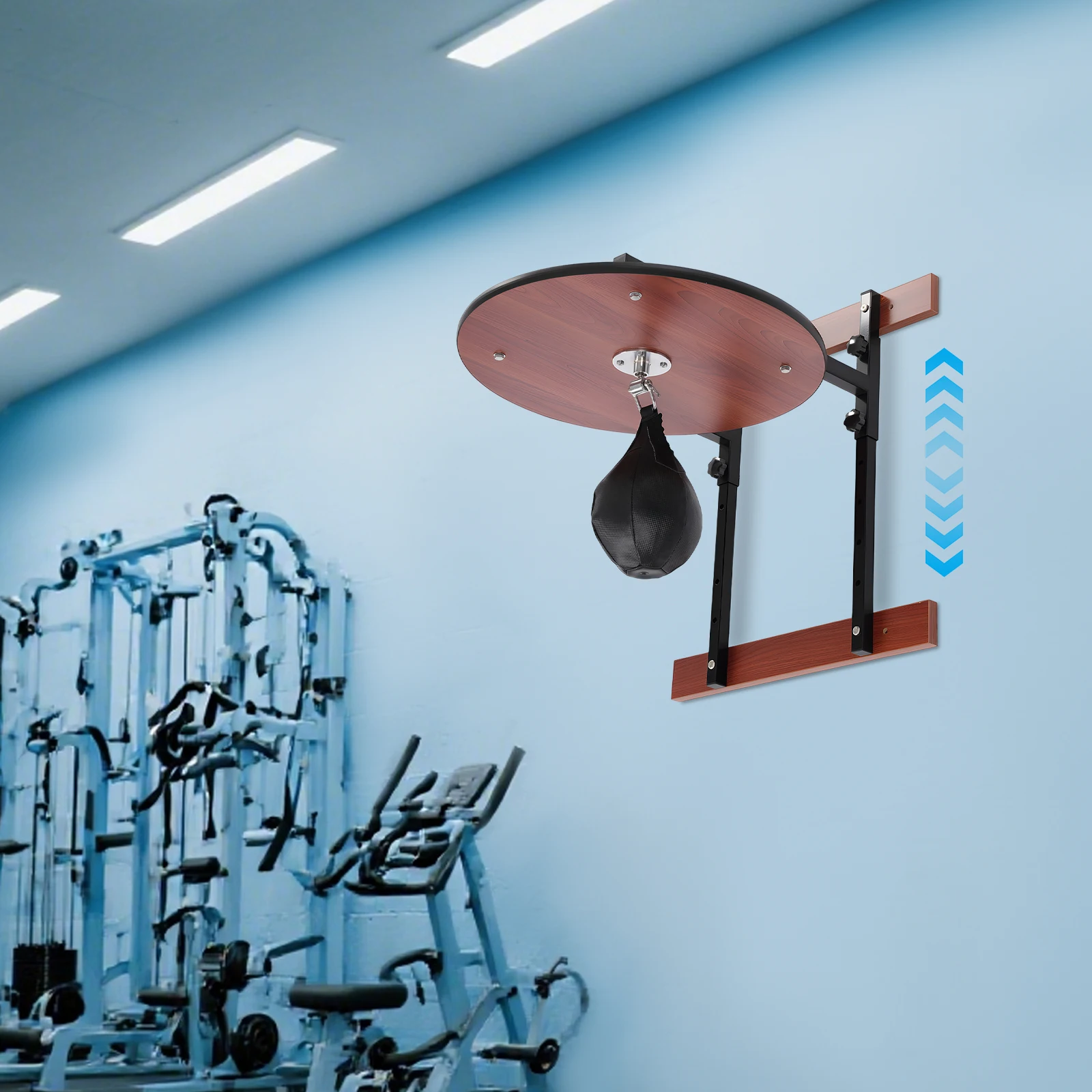 Speed Bag Plattform-Set 360 ° Drehbare Wandmontierte Hochleistungs-Boxtrainingsausrüstung Schwarzes Verstellbares Speed-Bag-Plattform-Set – Detail 3