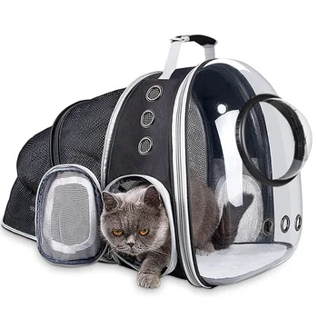 Cat Backpack Carrier Astronaut Pet Out Portable Cat Travel Bag Breathable Transparent Space Capsule Portable Expandable