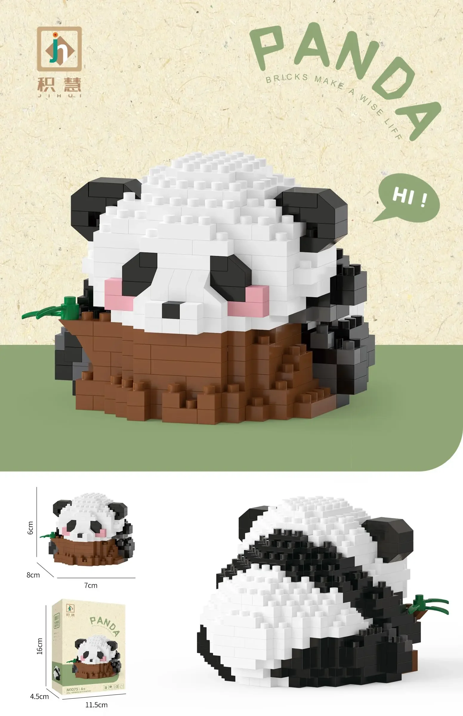 NEW 18 Styles Panda Micro Blocks Building Set Cute Panda Animal Models Kit DIY Assembly Bricks Kids Birthday Christmas Gift