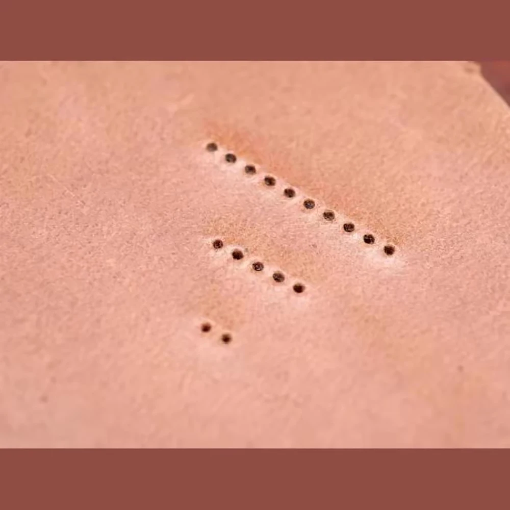 BEIWAIS 미니 스페이스 가죽 라운드 홀 프리킹 아이언, 440C 프로스트 스테인레스 스틸 펀처, DIY 가죽 공예 펀치 도구, 1.5mm, 2.0mm
