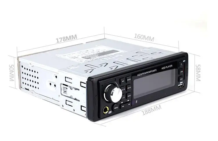 HDD-1080P USB SD FM 버스 광고 오디오 플레이어, 자동차 음악 플레이어, 하드 디스크 메모리, 12V, 24V, 500G