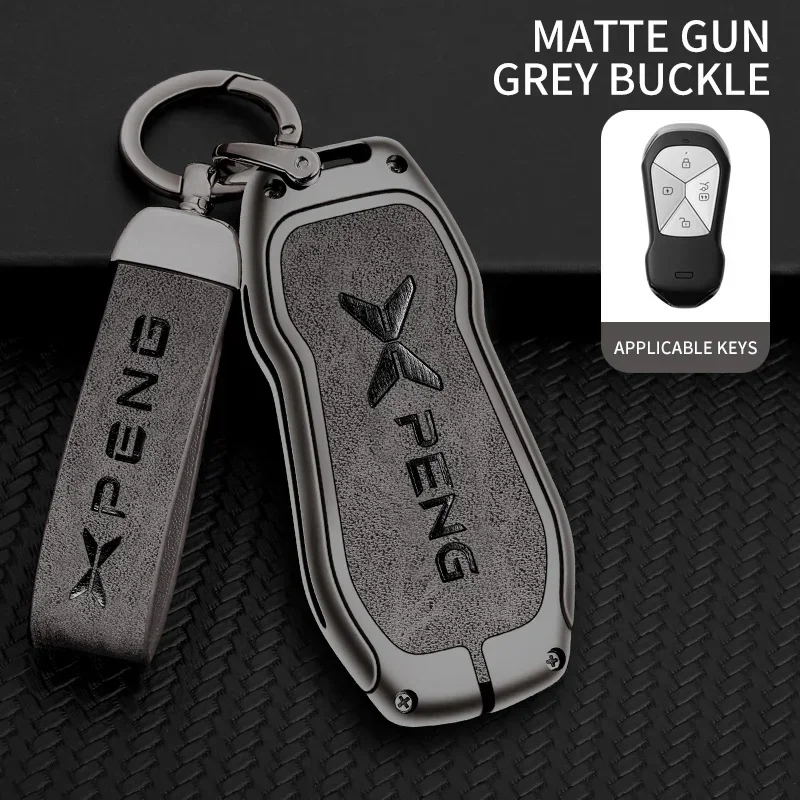 thumbnail image 1 of Funda de metal para llavero de coche, funda para llavero interior de cuero para Xpeng Xiaopeng P5 P7 G9 G3i, 1 of 4