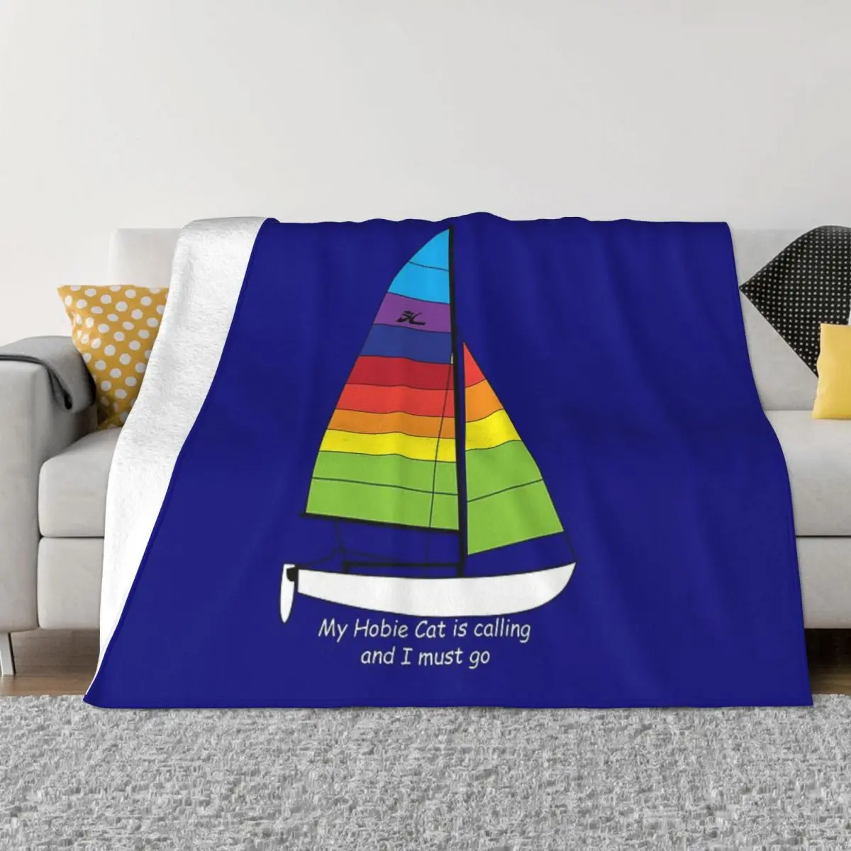 Hobie 16 Barca A Vela-My Hobie Cat Sta Chiamando E Io Must Go Una Coperta In Micro Pile Ultra-Morbida