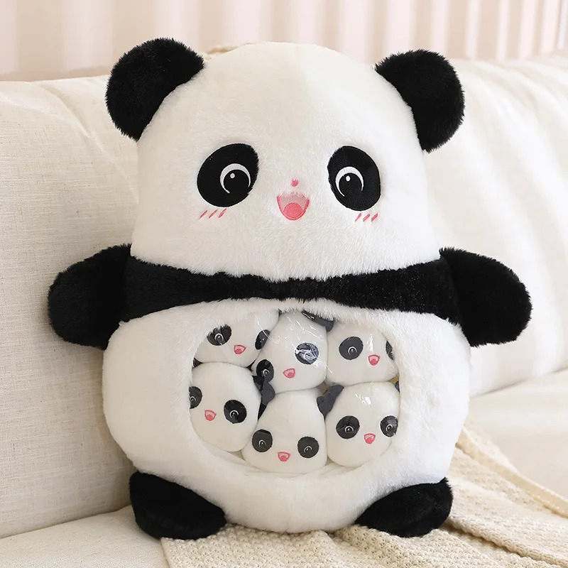 

Panda Snack Pillow Plush Toy Soft Throw Pillow Stuffed Animal Toys Creatives Pudding Plushies Room Decor Gifts for Girls