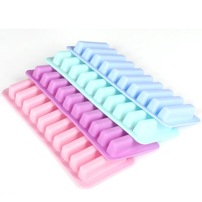 10 Grids Stick Shape Ice Tray Non-Stick Easy Release Push Popsicle Out Cylinder Silicone Ice Cube Tray Jelly Chocolate Mold ice mold