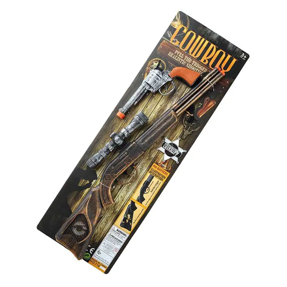 Kids Cowboy Gun Military Plastic Model Costume Jewelry Matching Pieces Cosplay Party Props