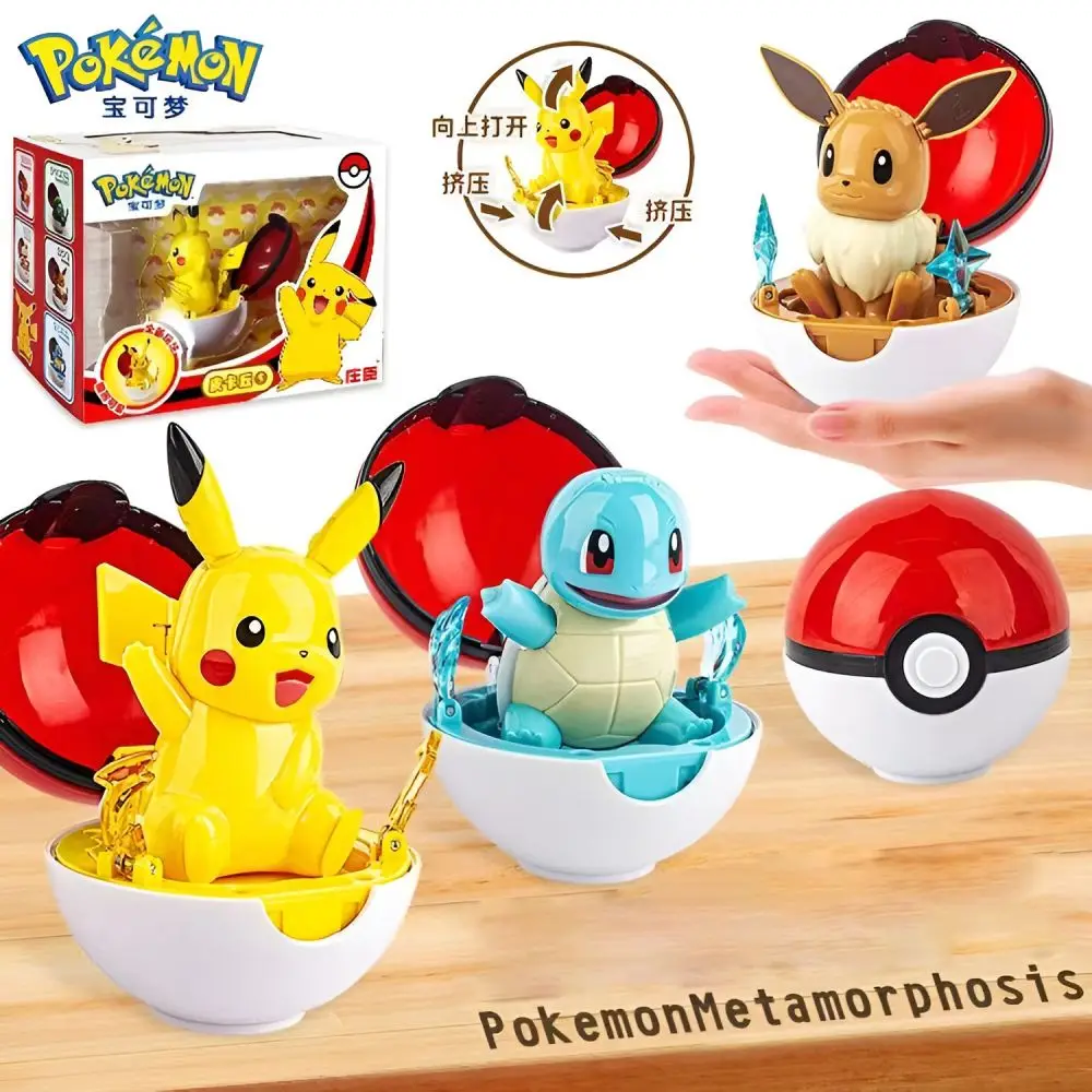 

Genuine Pokemon Ball Pokeball Cartoon Anime Figures Pikachu Eevee Charizard Collection Action Figures Elf Ball Toy Birthday Gift