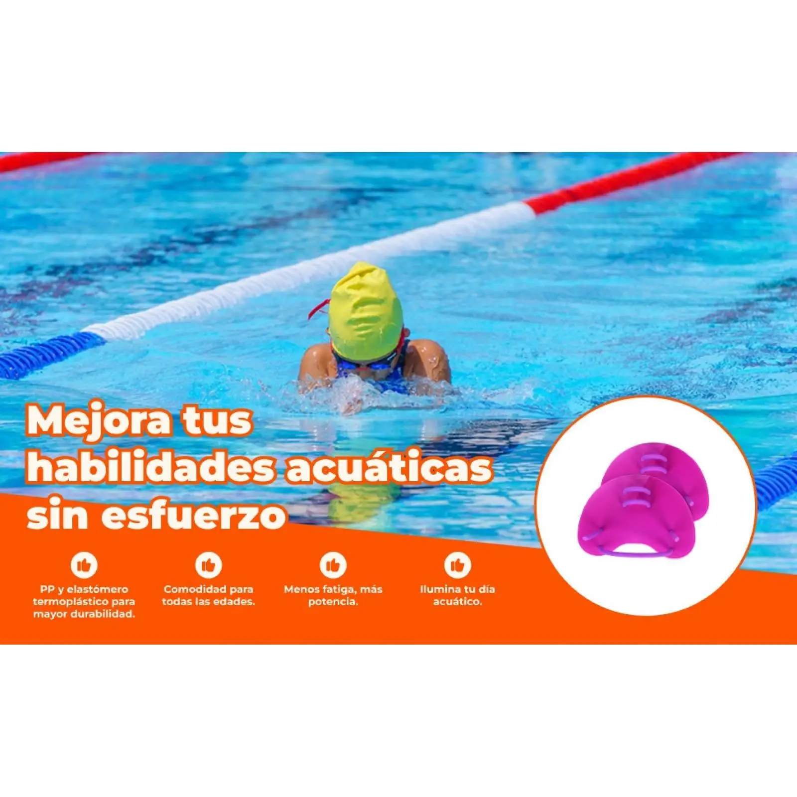 조절 가능한 수영 핸드 패들 수영 장갑 어린이 및 성인용 프리미엄 소재 워터 에어로빅 장비