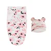 100% Organic Cotton Baby Swaddle Blanket Wrap Hat Set for Infant  Adjustable Newborn Swaddle Baby Swaddle for 0-3 Month 5