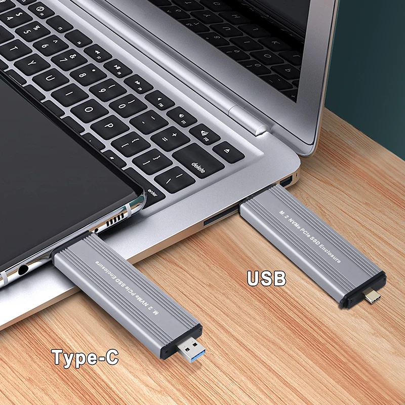 M.2 NVME SSD Case External Enclosure USB3.1 Type-A + USB 3.2