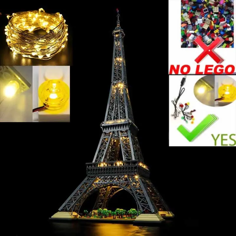 USB Lights Set for Lego 10307 Eiffel Tower 10307 Blocks Building Set - (NOT Included LEGO Model)