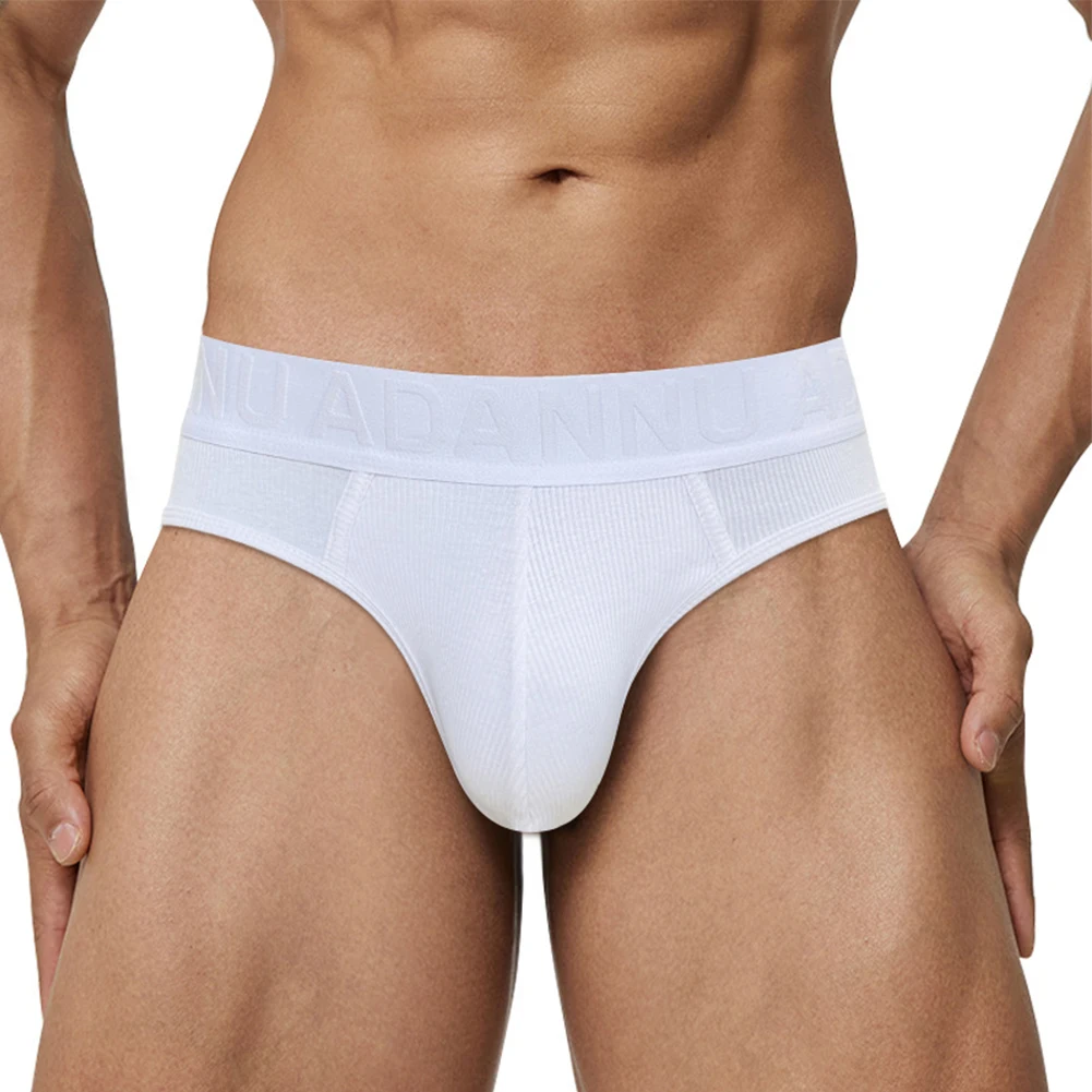 

1pc Men's Sexy Briefs Soft Breathable Underwear Lingerie Elastic Low Waist U-Convex Pouch Panties For Man