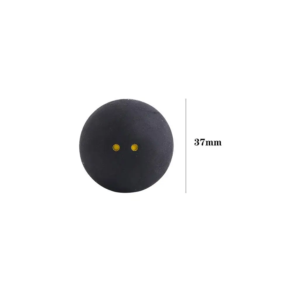 1Pc Squash Ball Two-Yellow Dots Low Speed Sports Rubber Balls Professional Training Competition Squash Ball Player Training Tool