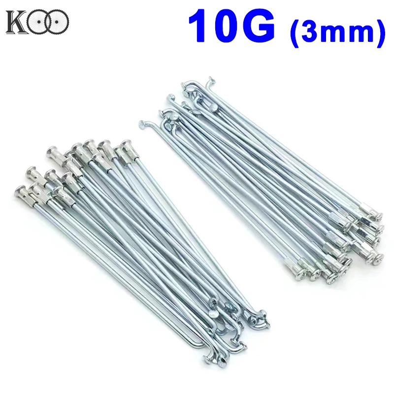 40 Raggi Per Bici Elettrica 10G (3,0 Mm) In Acciaio Con Nippli E Chiave - Lunghezze Da 55 A 305 Mm - Riparazione E-Bike E Moto