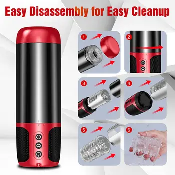 Automatic Sucking Rotating Male Masturbator Fully Submergible Pocket Pussy Vagina Blowjob Penis Trainer Adult Sex Toys for Men 3