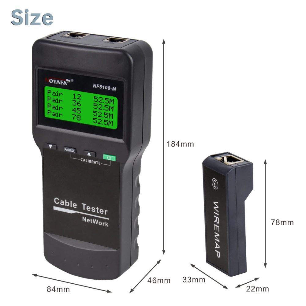 Noyafa Novo Nf8108m Testador de Cabo Rede Profissional Rj45 Testador Comprimento Medida Cabl Multifuncional Poe Ferramentas Rede - Imagem 6
