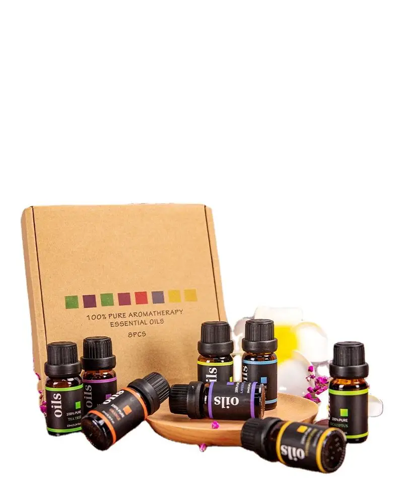 MELAO Essential Oils Top 8 Gift Set Pure Essential Oils for Diffuser Humidifier Massage Skin Hair Care