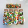 Dragees test tube 25*37*100mm 80ml Glass Bottle Stopper Corks Storage Glass Jars for Spice Vial Bottle Candy Containers 1