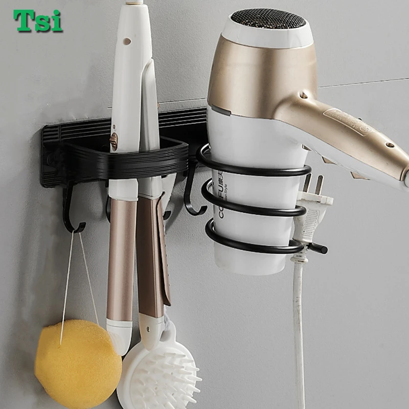 Wall Straightener Hair Dryer Holder Storage Shelves Accessories