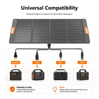 Panneau solaire portable pliable 420W 400W, chargeur solaire ETFE 41V 37lbs avec câble connecteur 4-en-1, alimentation hors réseau pour centrale électrique, camping-car, camping, bateau, usage domestique et d'urgence 4