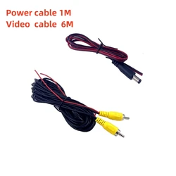 Universal 6M Video Cable for Car Reverse Camera Connection (6M Video 1M Power)
