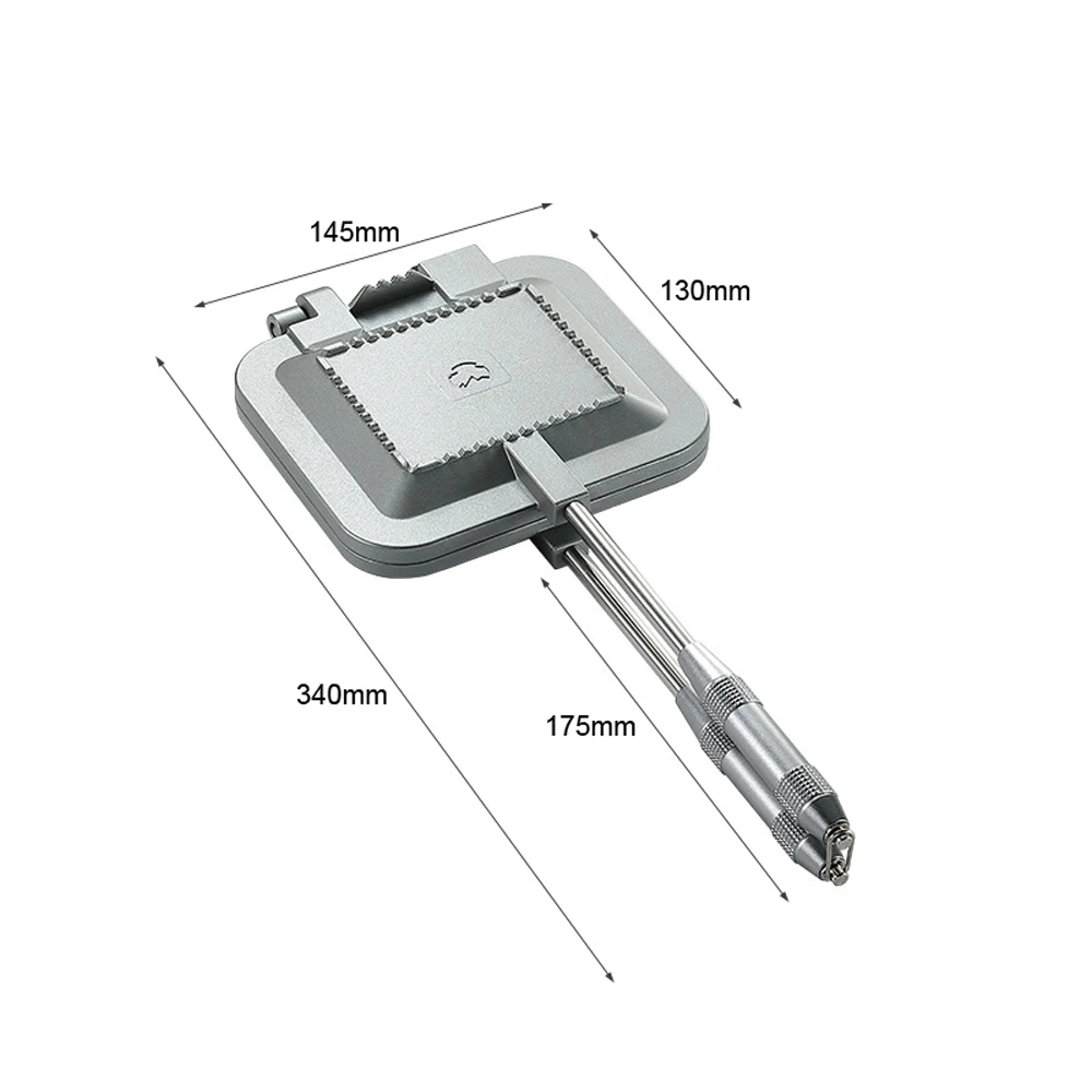 Outdoor Detachable Handle Muffin Sandwich Baking Pan Camping Picnic Breakfast Clamp Tray Dual-Sides Sandwich Baking Machine