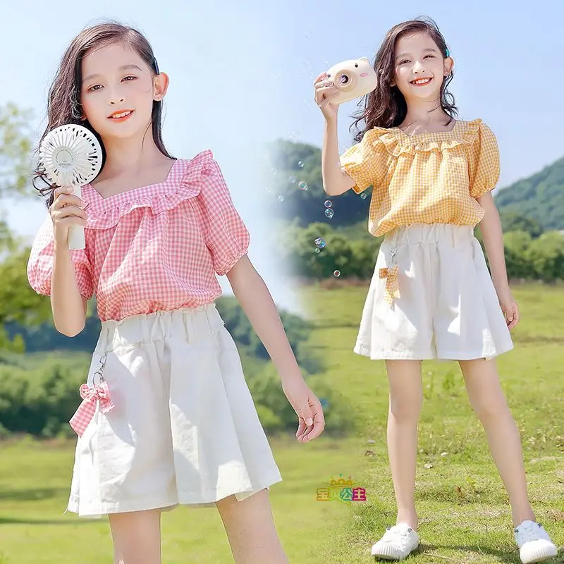 

Spring Big Boy Set Two Piece Dress T-shirt Temperament Explosive Style Summer Dress Girl Child Short Sleeve Korean Version Child