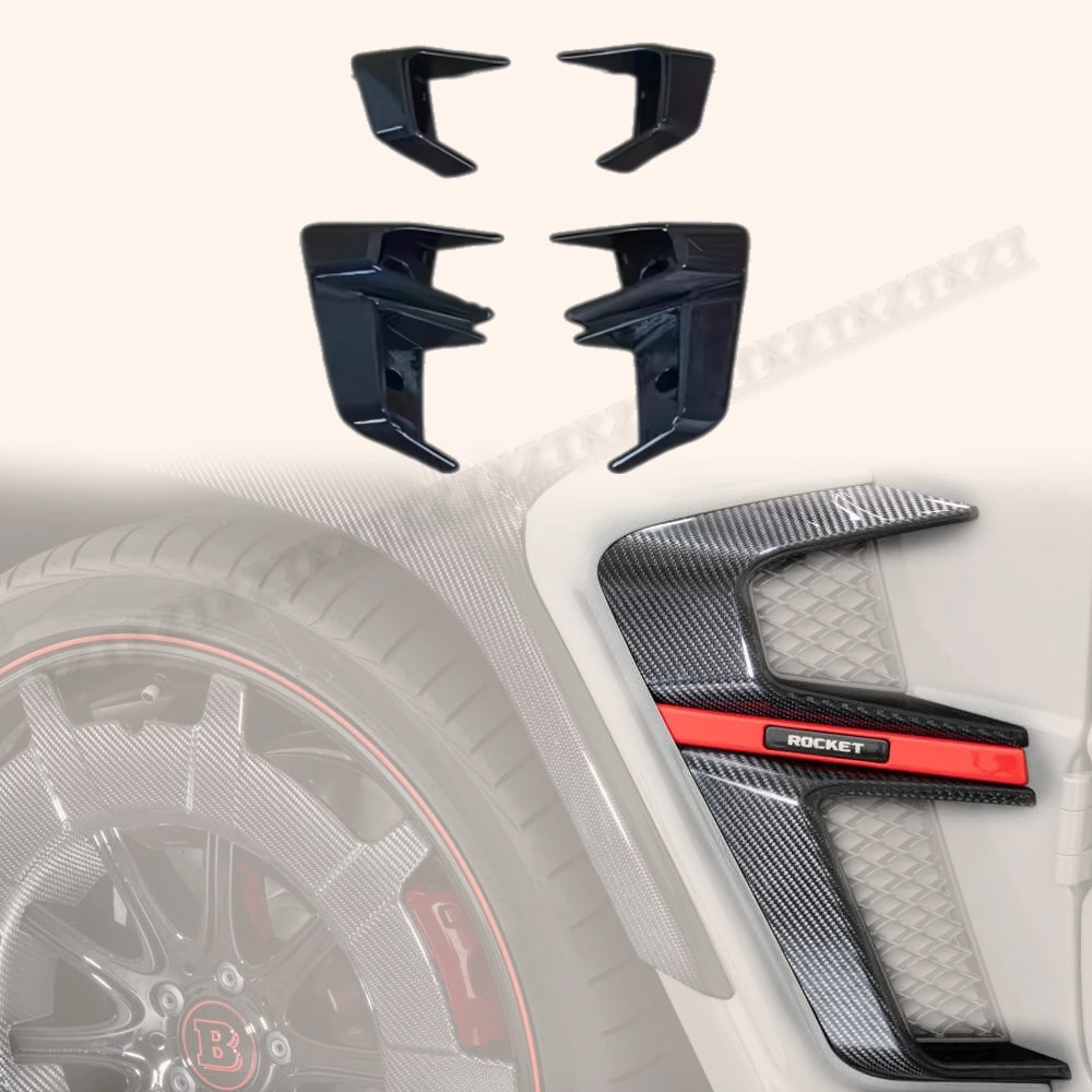 

For Benz W464 G500 G63 G350 Dry Carbon Fender Wheel Duct Vents Shadow Trim 4pcs