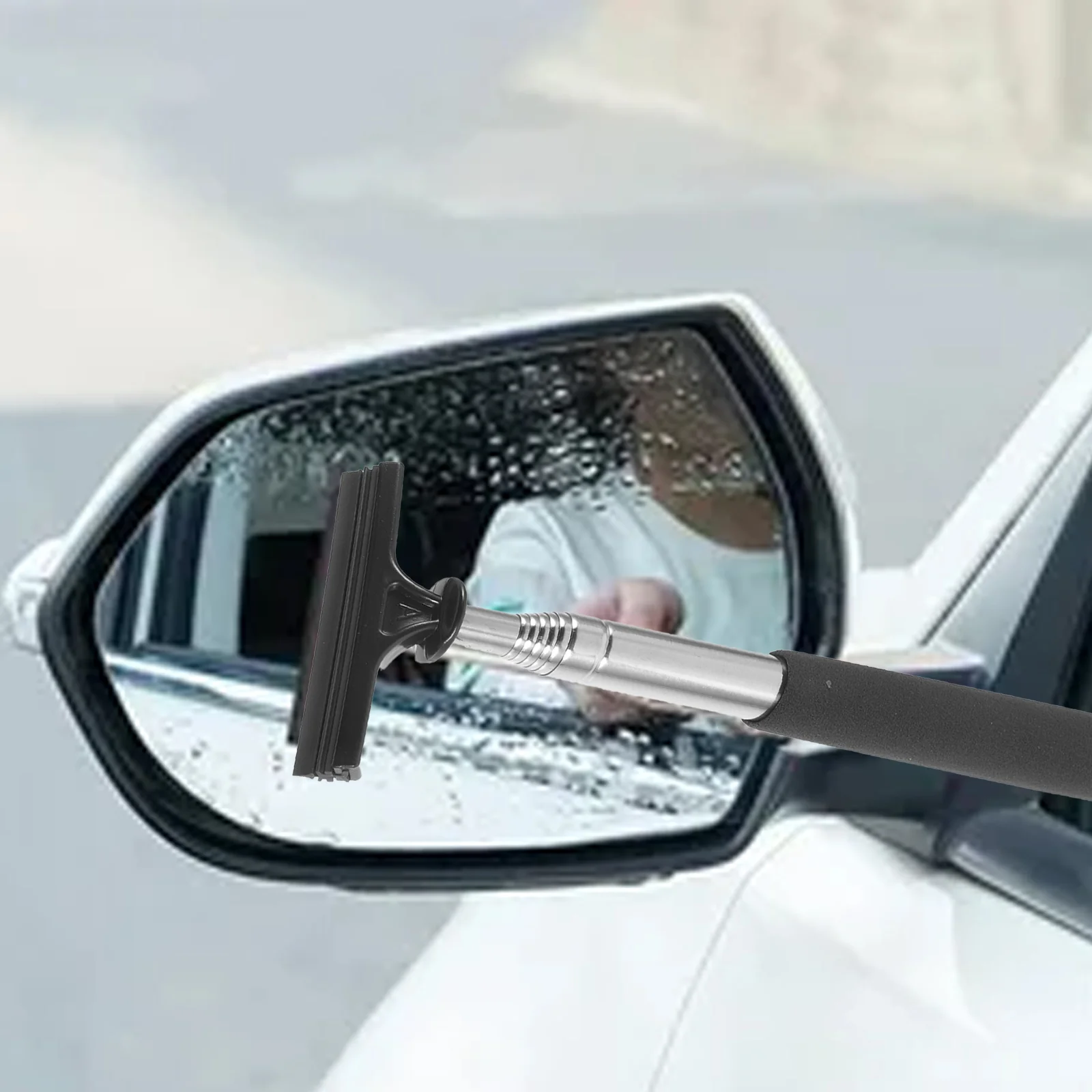 Raclette rétractable pour vitres de voiture, nettoyeur télescopique, miroir latéral