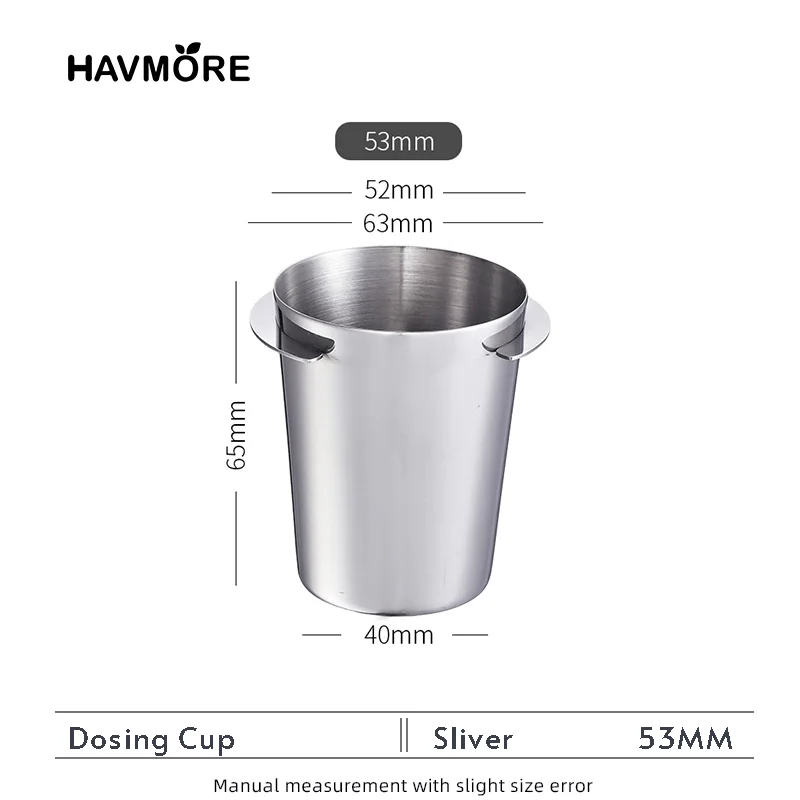 Stainless Steel Coffee Dosing Cup – Wear-Resistant Espresso Accessory