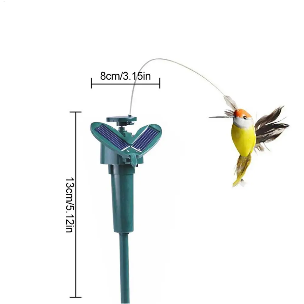 Solar-Powered Dancing Butterfly and Hummingbird Garden Decor
