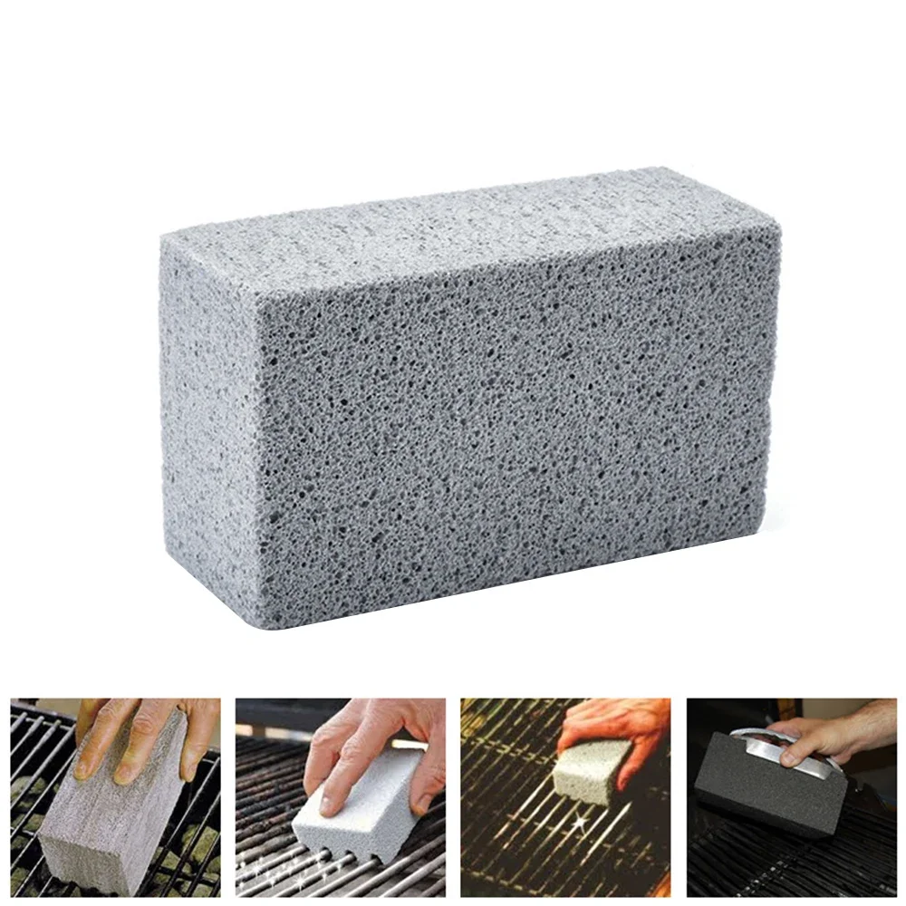 Barbecue Cleaning Tools Grill Brush BBQ Grill Cleaning Brick Block Handheld Clean Brick Barbecue Scraper Cleaning Stone Removing Stains Brush Kitchen Bakeware Tool