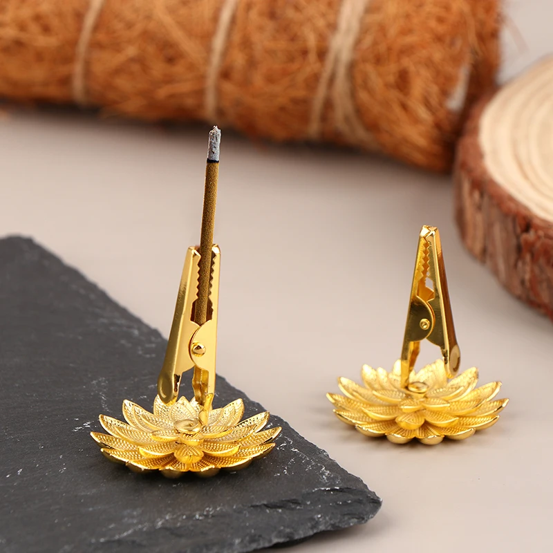 

1Pc Incense Stick Holder Mini Lotus Fragrance Clip Incense Burner Cones Censer Teahouse Sandalwood Coil Base Home Decor